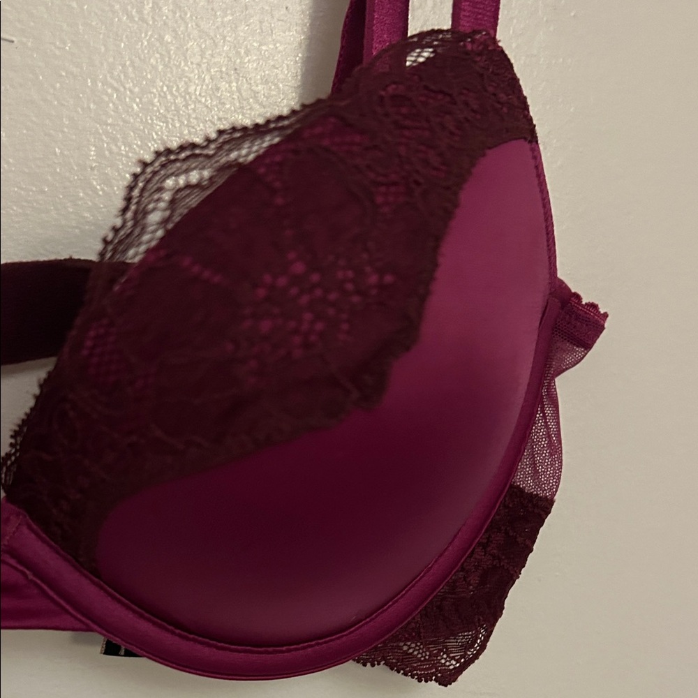 Victoria's Secret Deep Red Lace Bra